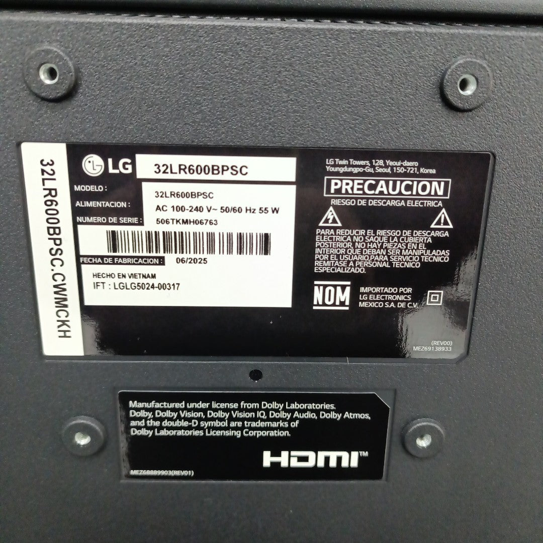 PANTALLA LG 32LR600BPSC (2025) 32" LED HD (SEMINUEVO)
