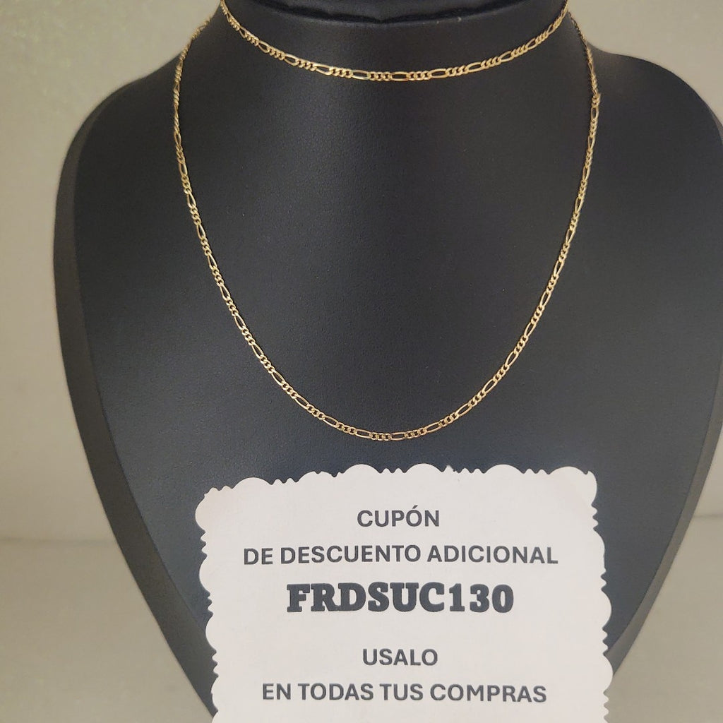 CADENAS TEJIDO 3X1 ORO 14K 55 CM 2.6 GR (NUEVO)