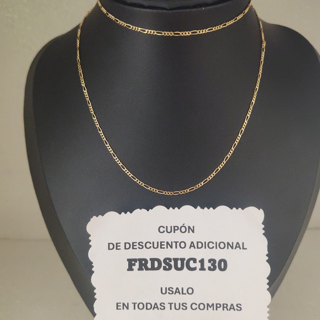 CADENAS TEJIDO 3X1 ORO 14K 55 CM 2.6 GR (NUEVO)