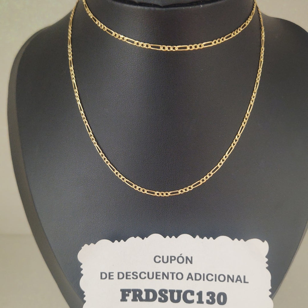 CADENAS 3X1 ORO 14K 55 CM 3.7 GR (NUEVO)