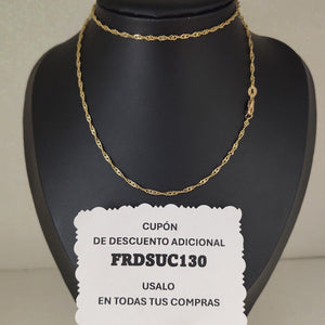 CADENAS TEJIDO MEDIO TZL ORO 14K 55 CM 3.1 GR (NUEVO)