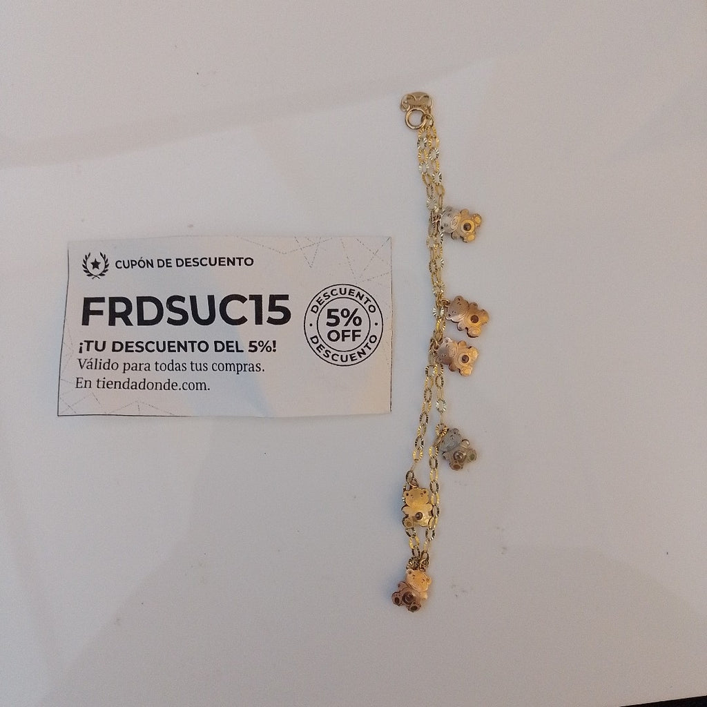 PULSERA ORO, ORO COMBINADO 14 K 3.4 GRMS (SEMINUEVO)