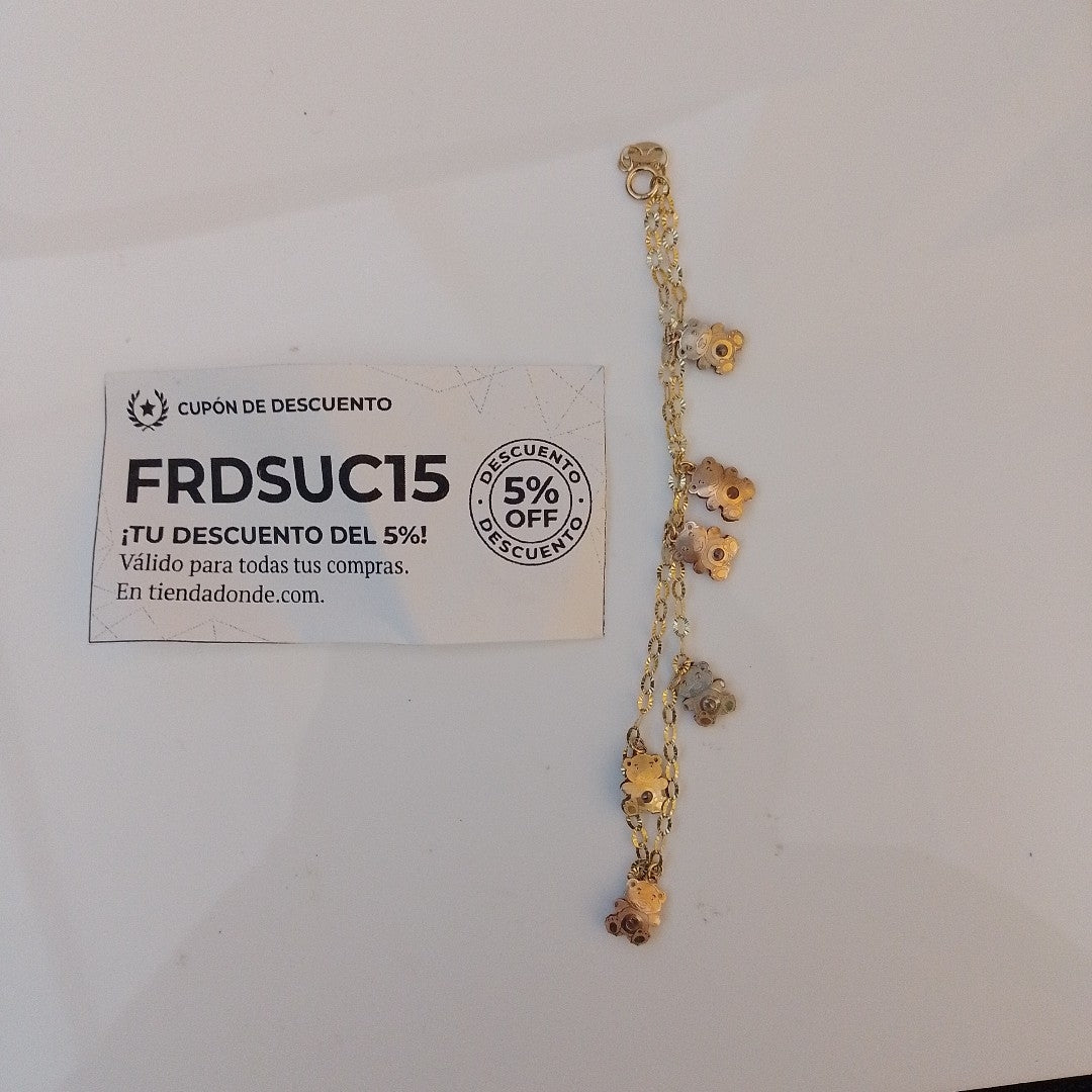 PULSERA ORO, ORO COMBINADO 14 K 3.4 GRMS (SEMINUEVO)
