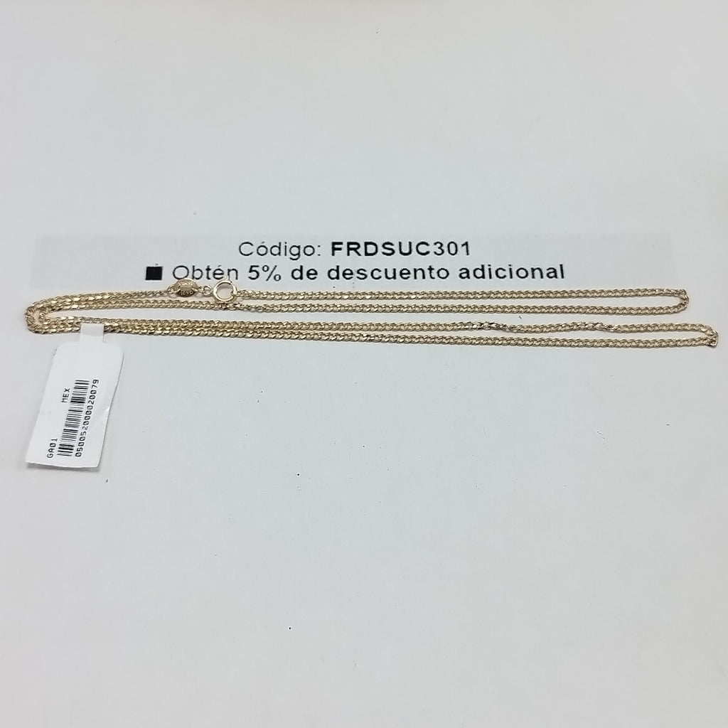 CADENAS TEJIDO BARBADA ORO 10K 60 CM 4.2 GR (NUEVO)