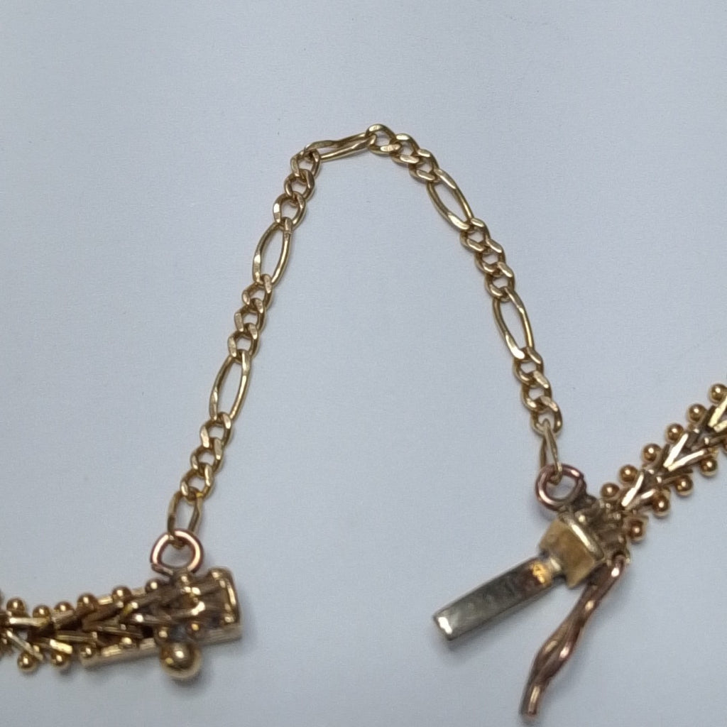 PULSERA ORO COMBINADO 14 K 8.2 GRMS (SEMINUEVO)
