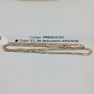 CADENAS TEJIDO 3X1 DIAMANTADO ORO 10K 50 CM 6 GR (NUEVO)