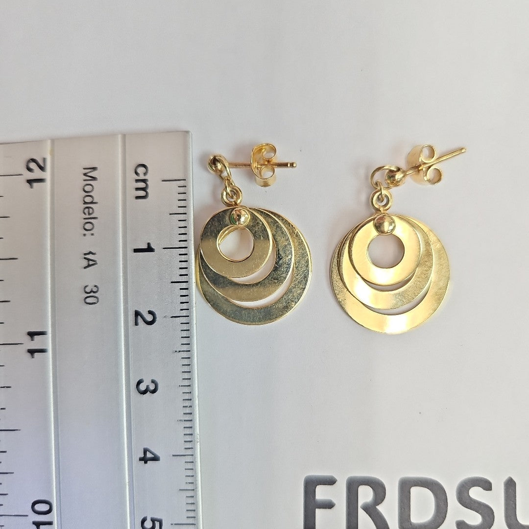 BROQUELES PAR ORO 14 K 5.8 GRMS (SEMINUEVO)