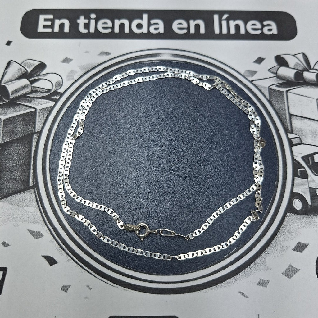 CADENA TEJIDO ESPEJO PLATA .925 55 CM 4 GR (NUEVO)
