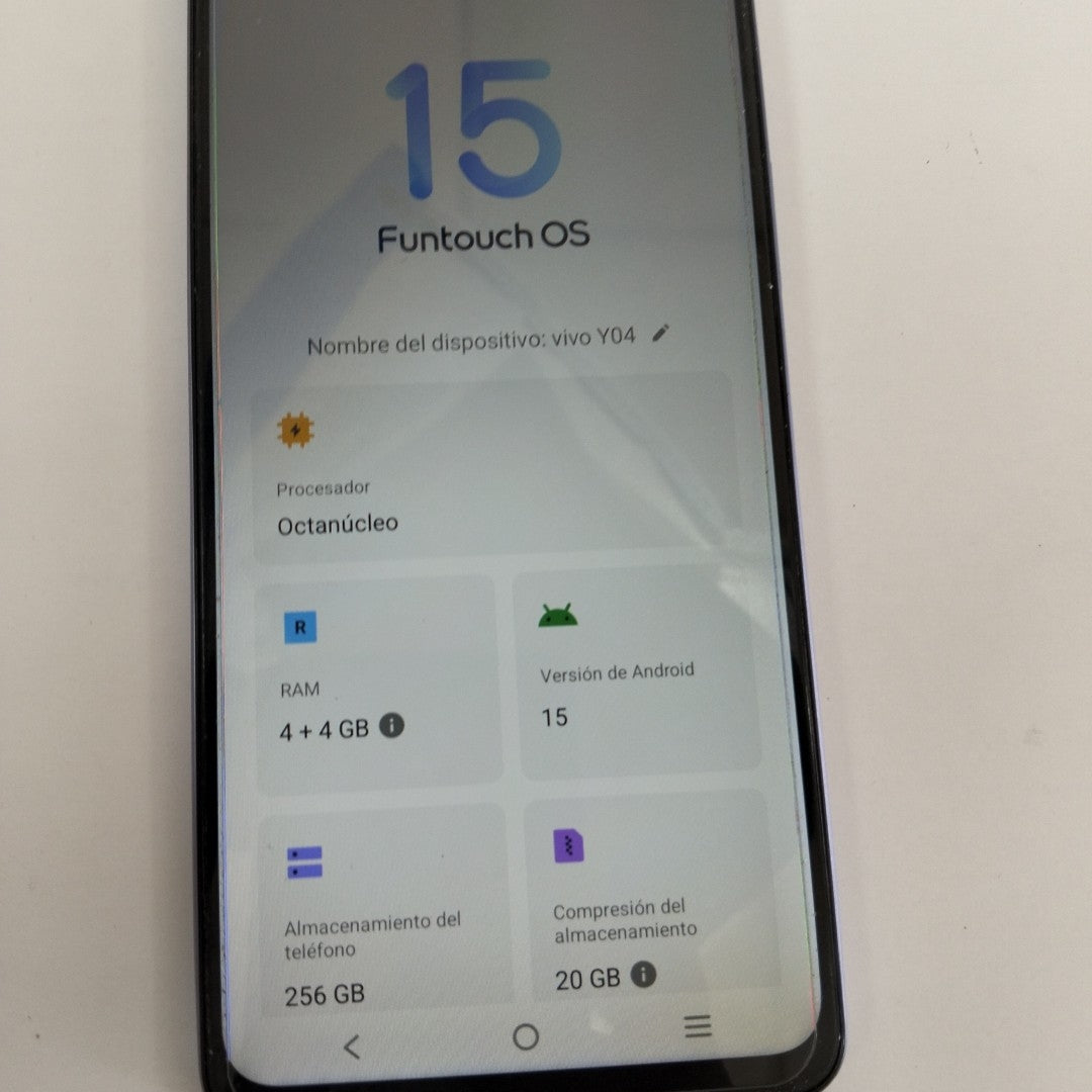 CELULAR VIVO Y04 V2430 (2025) 256 GB 4 GB RAM (SEMINUEVO)