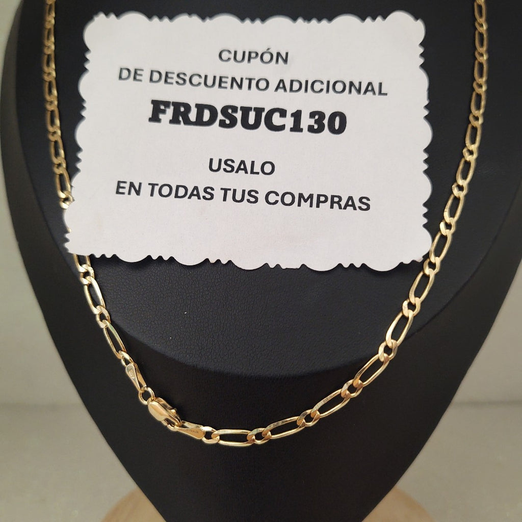 CADENAS 1X1 ORO 14K 55 CM 7.4 GR (NUEVO)
