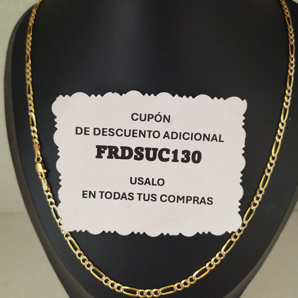 CADENAS 3X1 DIAMANTADA ORO 14K 55 CM 8.5 GR (NUEVO)