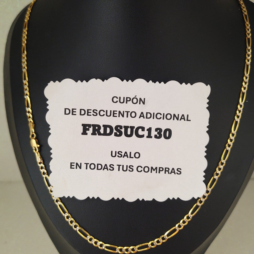 CADENAS 3X1 DIAMANTADA ORO 14K 55 CM 8.5 GR (NUEVO)