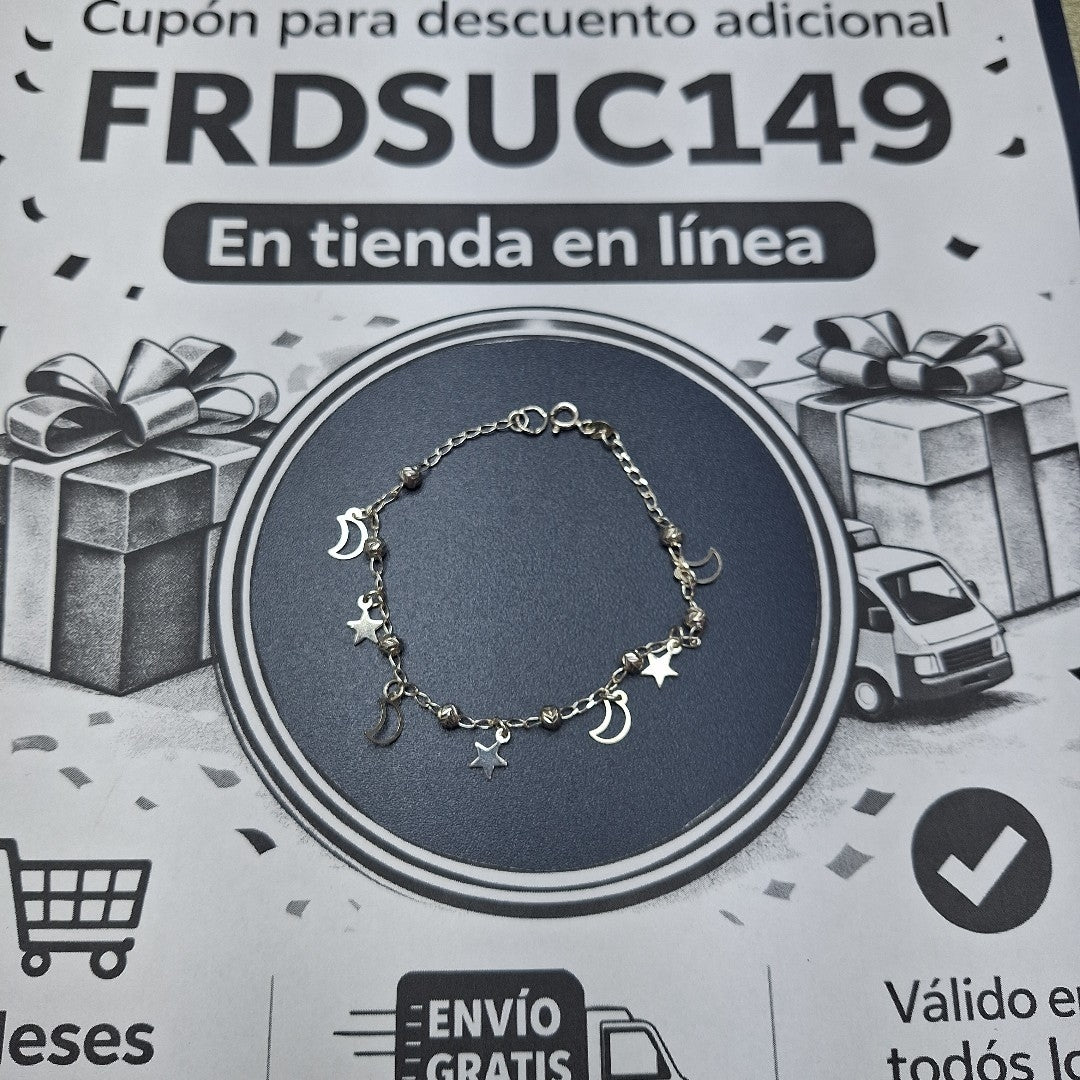 PULSERA TEJIDO TEJIDO ESPECIAL PLATA .925 18 CM 3.1 GR (NUEVO)