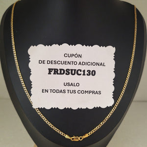 CADENAS BARBADA DIAMANTADA ORO 14K 60 CM 6.2 GR (NUEVO)