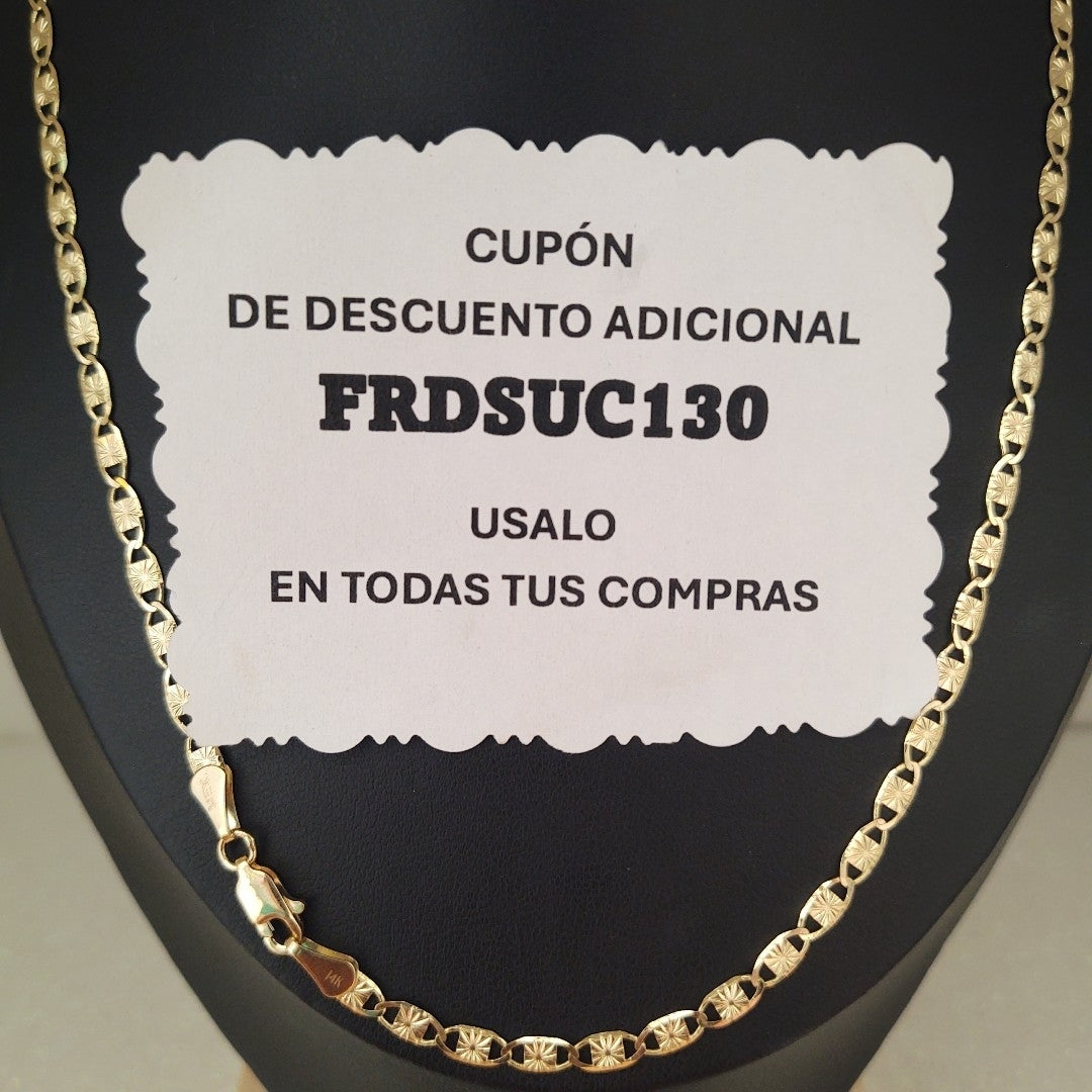 CADENAS TEJIDO GUCHI ORO 14K 55 CM 7 GR (NUEVO)