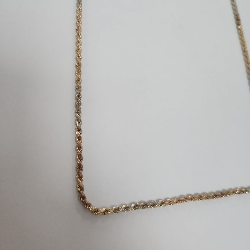CADENA ORO COMBINADO 14 K 9,20 GRMS (SEMINUEVO)