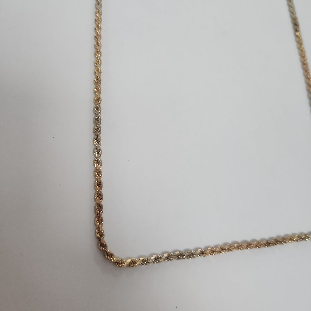 CADENA ORO COMBINADO 14 K 9,20 GRMS (SEMINUEVO)