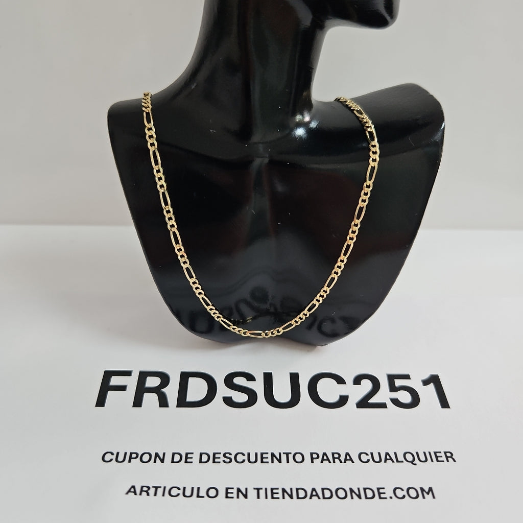 CADENAS TEJIDO 3X1 ORO 10K 55 CM 3.2 GR (NUEVO)