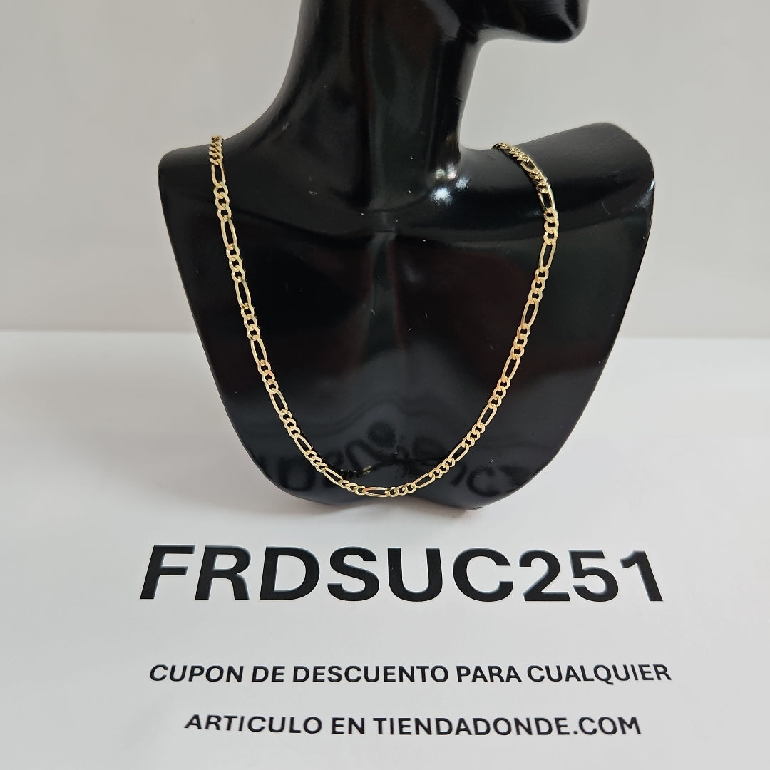 CADENAS TEJIDO 3X1 ORO 10K 55 CM 3.2 GR (NUEVO)