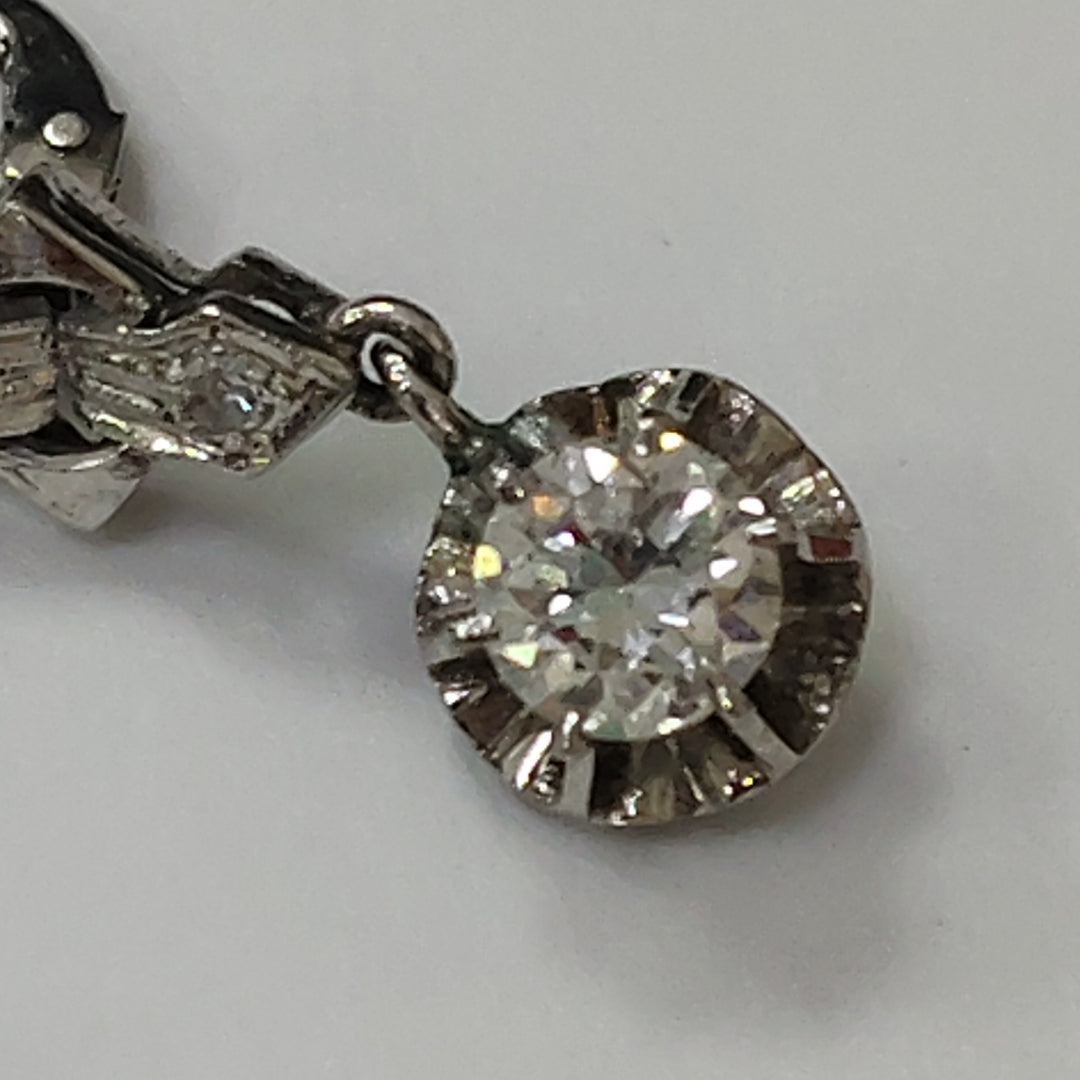 ARETES PAR ORO BLANCO 10 K 3.5 GRMS (SEMINUEVO)
