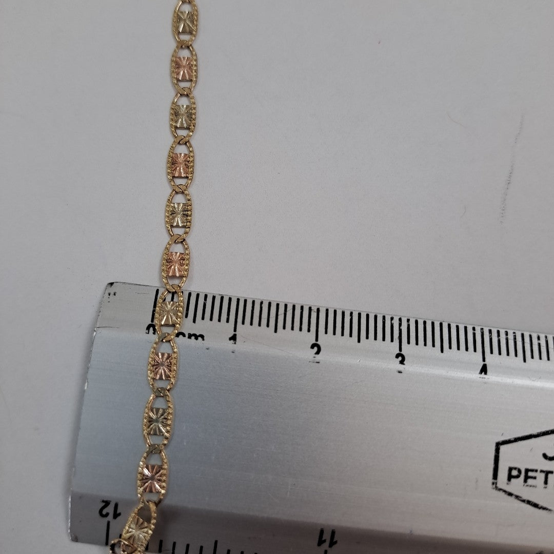 CADENAS TEJIDO GUCHI ORO 10K 55 CM 6.8 GR (NUEVO)