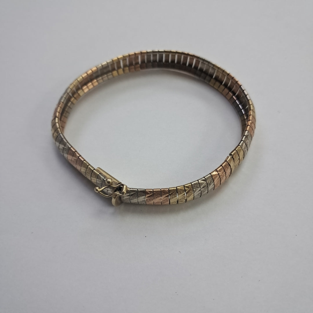 PULSERA ORO COMBINADO 14 K 18,40 GRMS (SEMINUEVO)