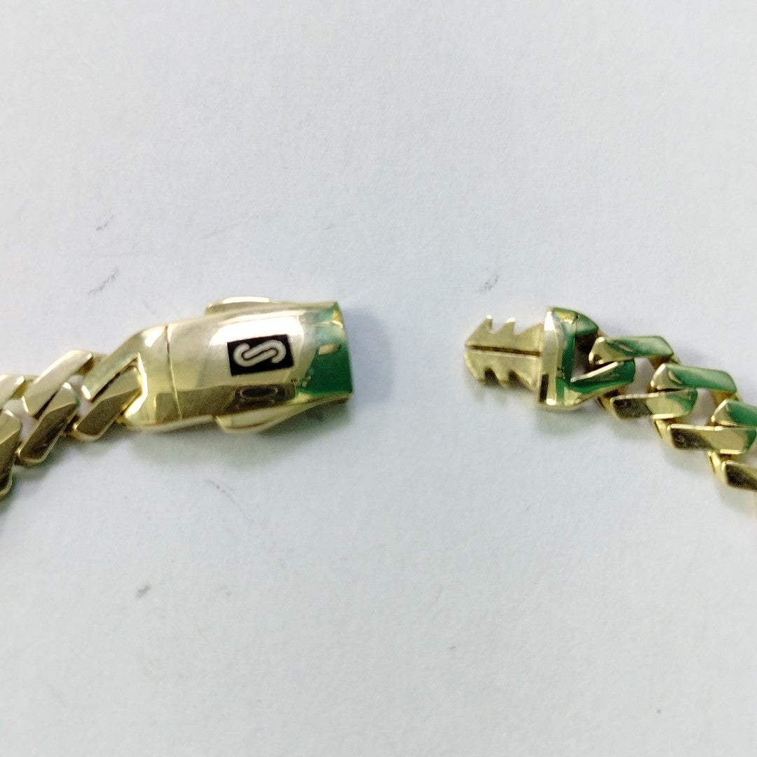 PULSERA CABALLERO MONACO ORO 10K 7.4 (NUEVO)