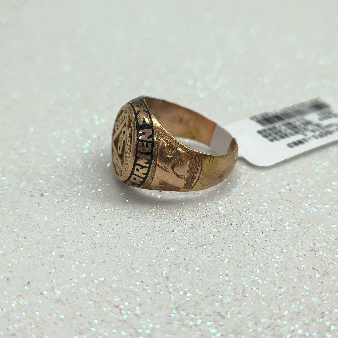 ANILLO DE GRADUACIÓN ORO 10 K 8.9 GRMS (SEMINUEVO)