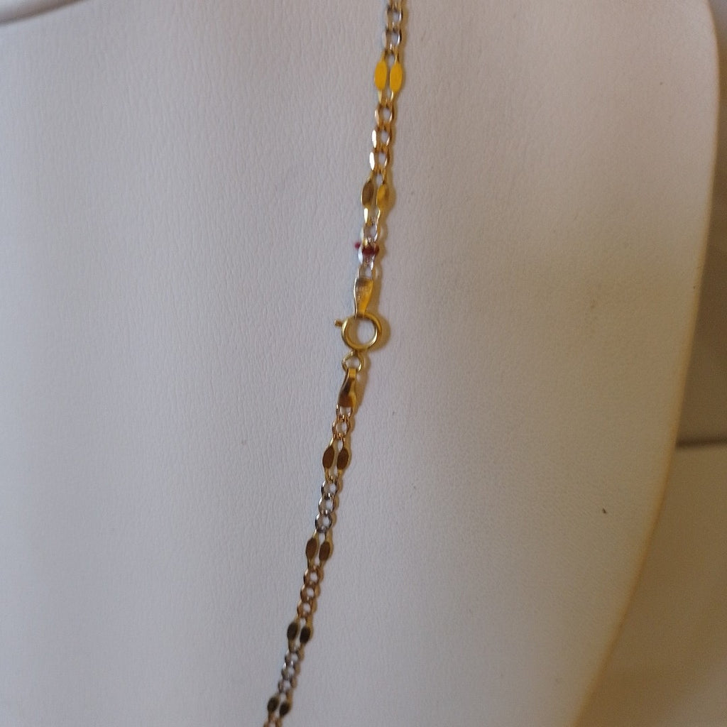 CADENA ORO, ORO BLANCO 14 K 4.4 GRMS (SEMINUEVO)