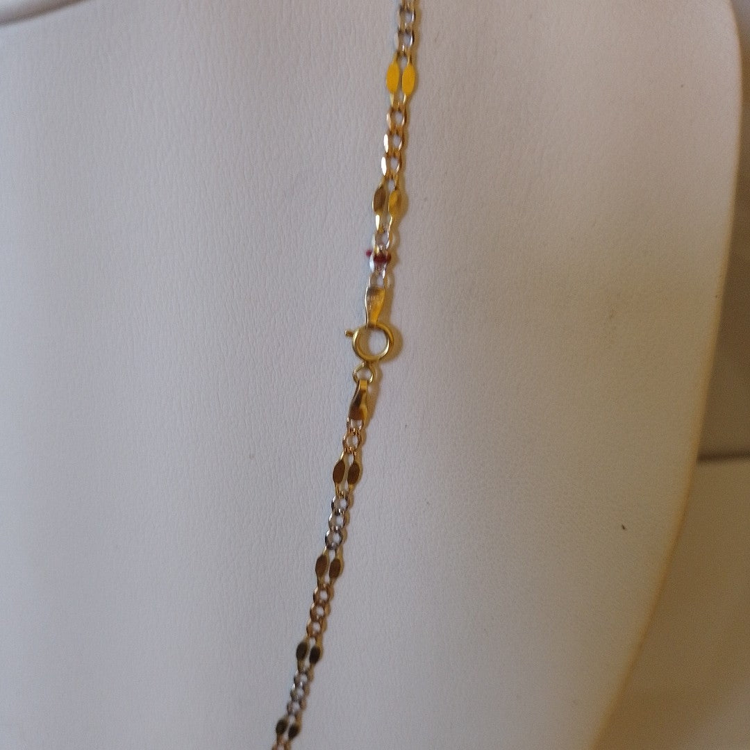 CADENA ORO, ORO BLANCO 14 K 4.4 GRMS (SEMINUEVO)