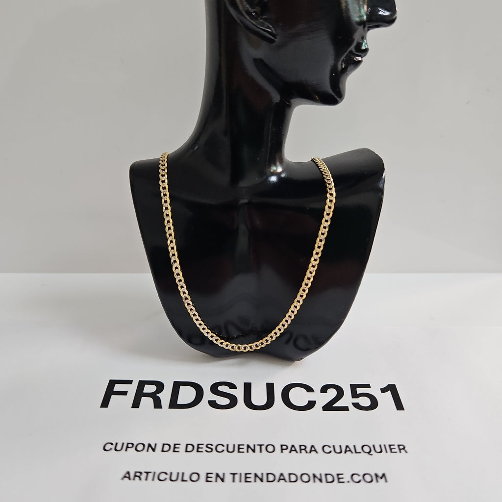 CADENAS BARBADA DIAMANTADA ORO 14K 60 CM 6.1 GR (NUEVO)