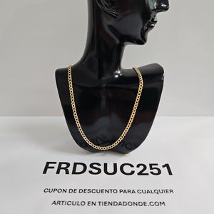 CADENAS BARBADA DIAMANTADA ORO 14K 60 CM 6.1 GR (NUEVO)