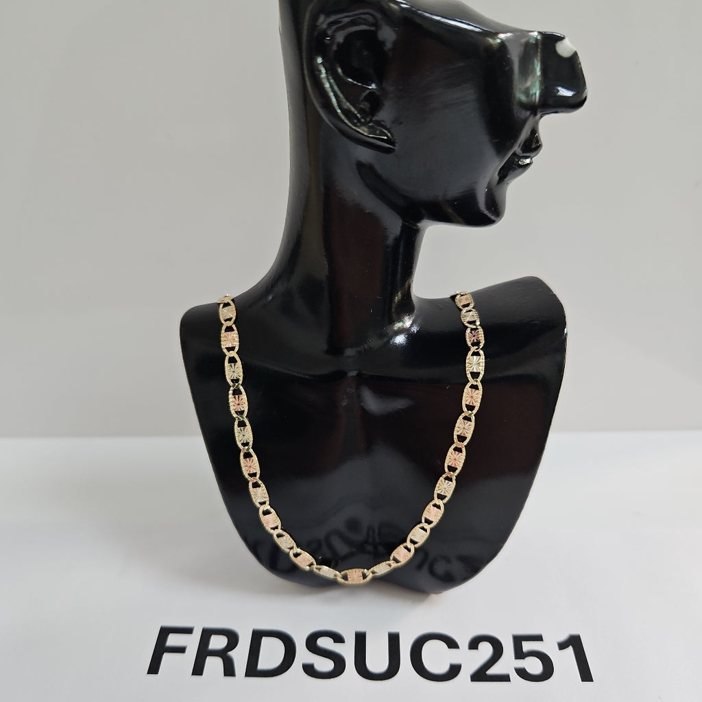CADENAS TEJIDO GUCHI ORO 10K 55 CM 6.9 GR (NUEVO)