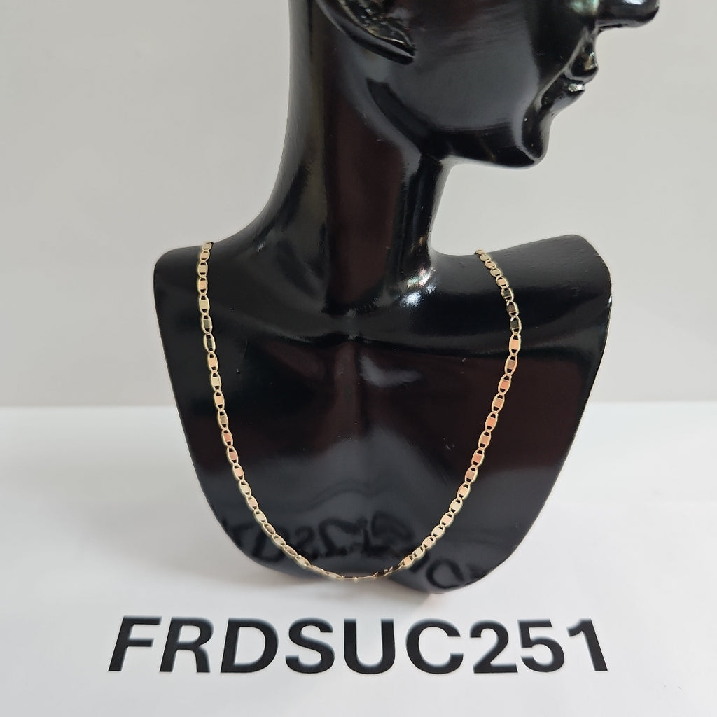 CADENAS TEJIDO ESPEJO ORO 10K 55 CM 1.7 GR (NUEVO)