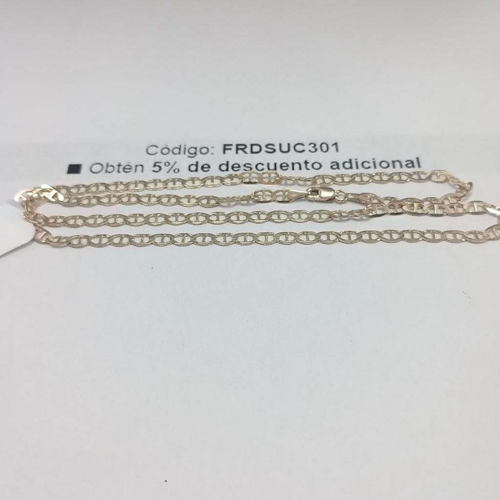 CADENAS TEJIDO MARINERA ORO 14K 50 CM 7.5 GR (NUEVO)