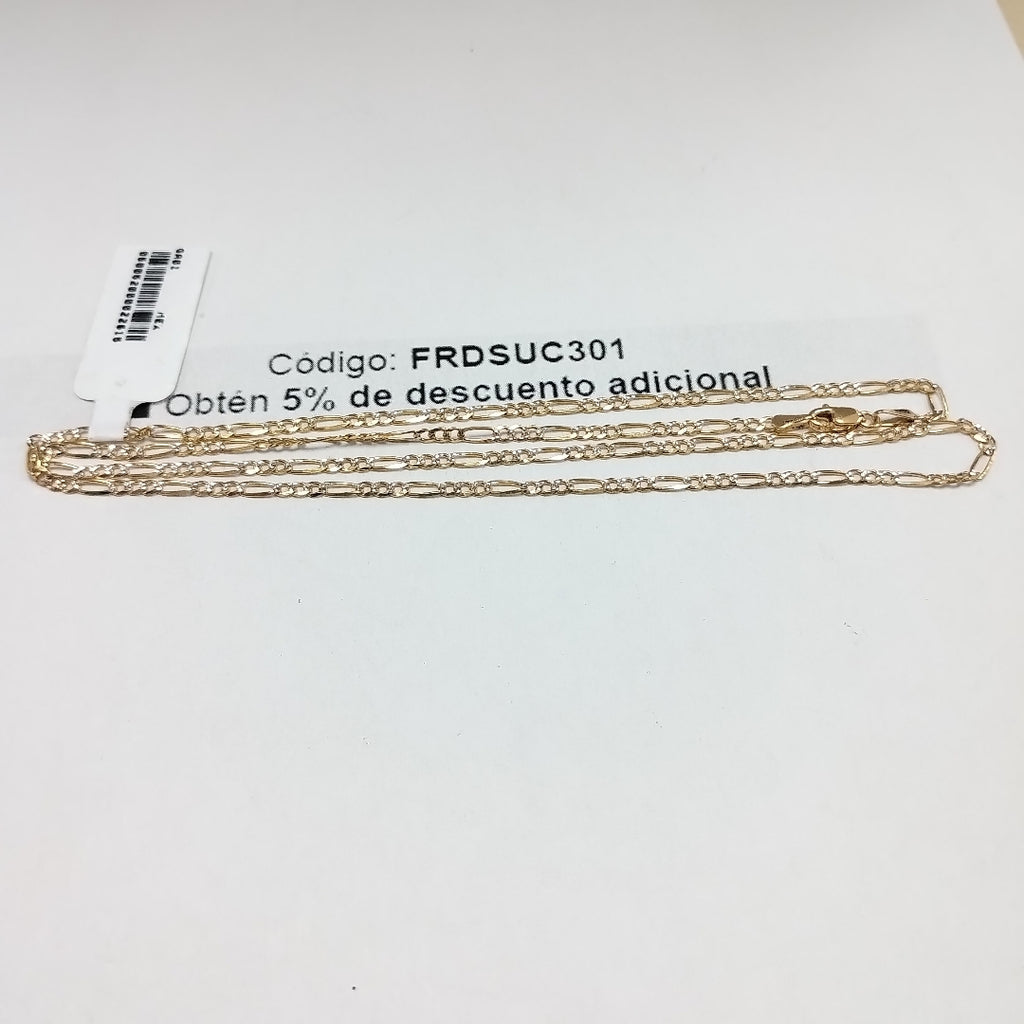 CADENAS TEJIDO 3X1 ORO 14K 55 CM 4.8 GR (NUEVO)