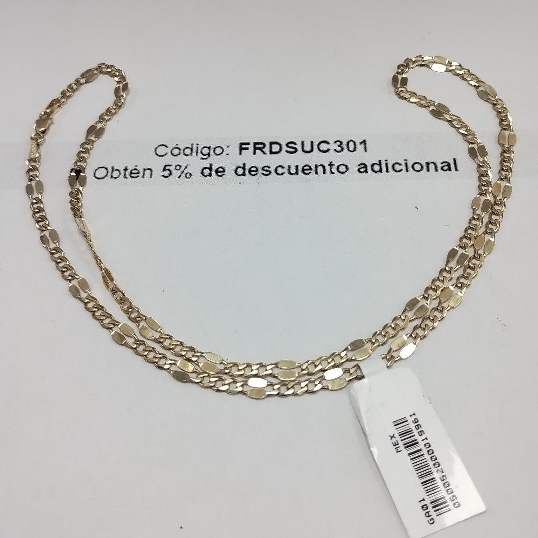 CADENAS TEJIDO ESPECIAL ORO 10K 50 CM 6.4 GR (NUEVO)