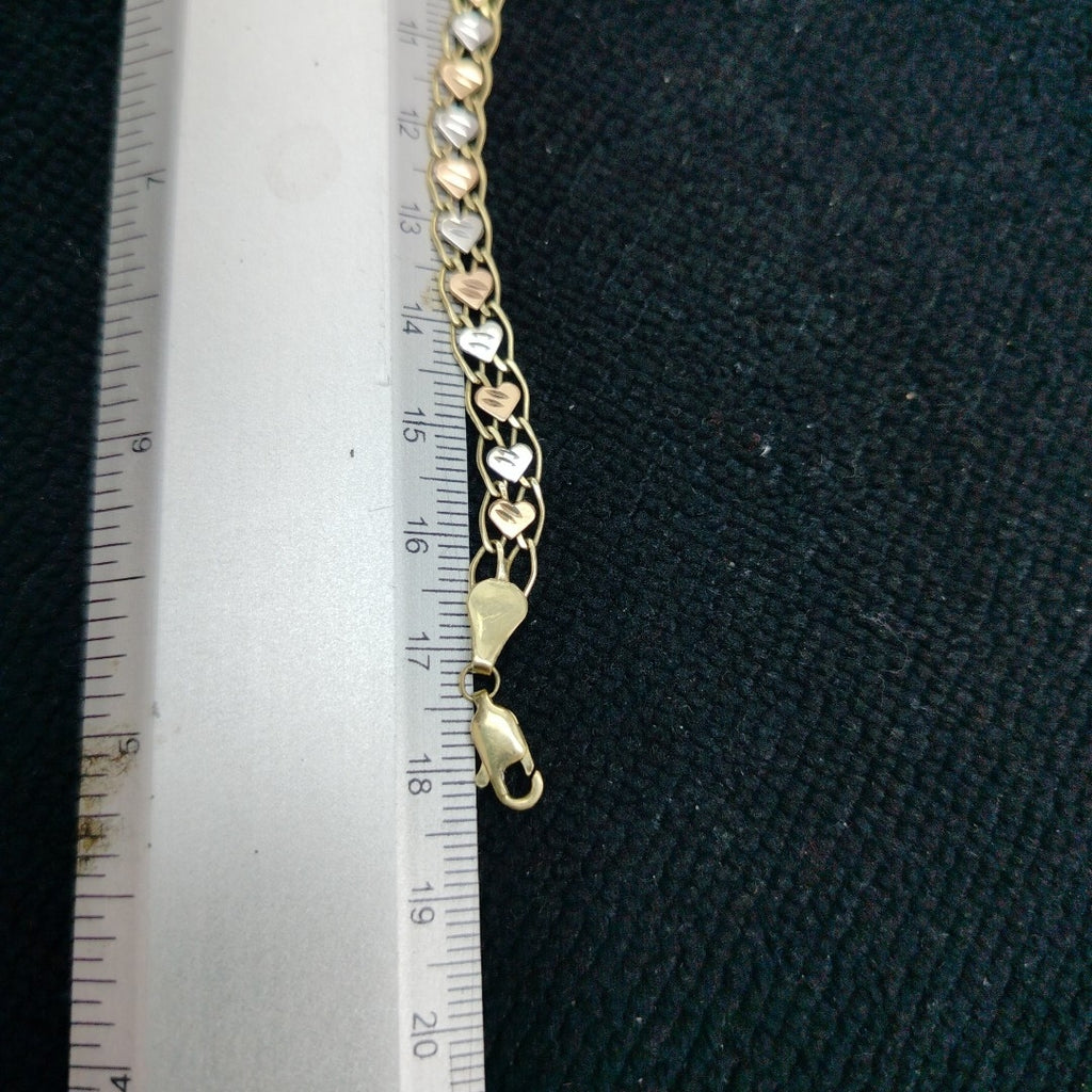 PULSERA ORO COMBINADO 10 K 4.6 GRMS (SEMINUEVO)
