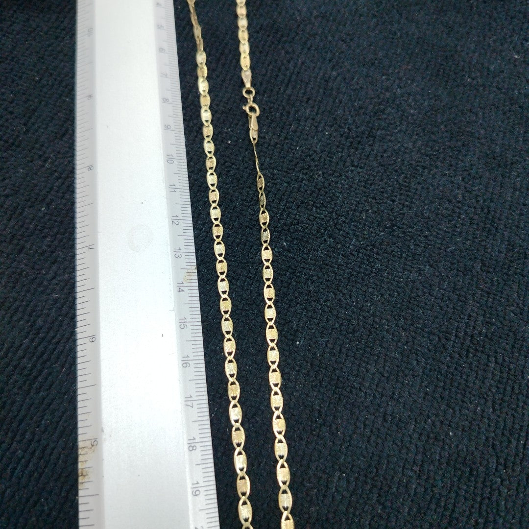 CADENA, DIJE ORO COMBINADO 10 K 4.8 GRMS (SEMINUEVO)