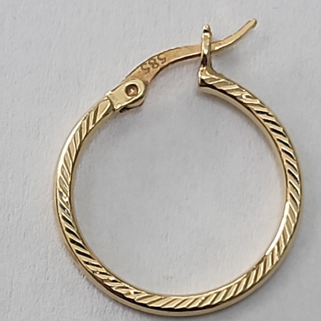 ARETES PAR ORO 14 K 1.3 GRMS (SEMINUEVO)