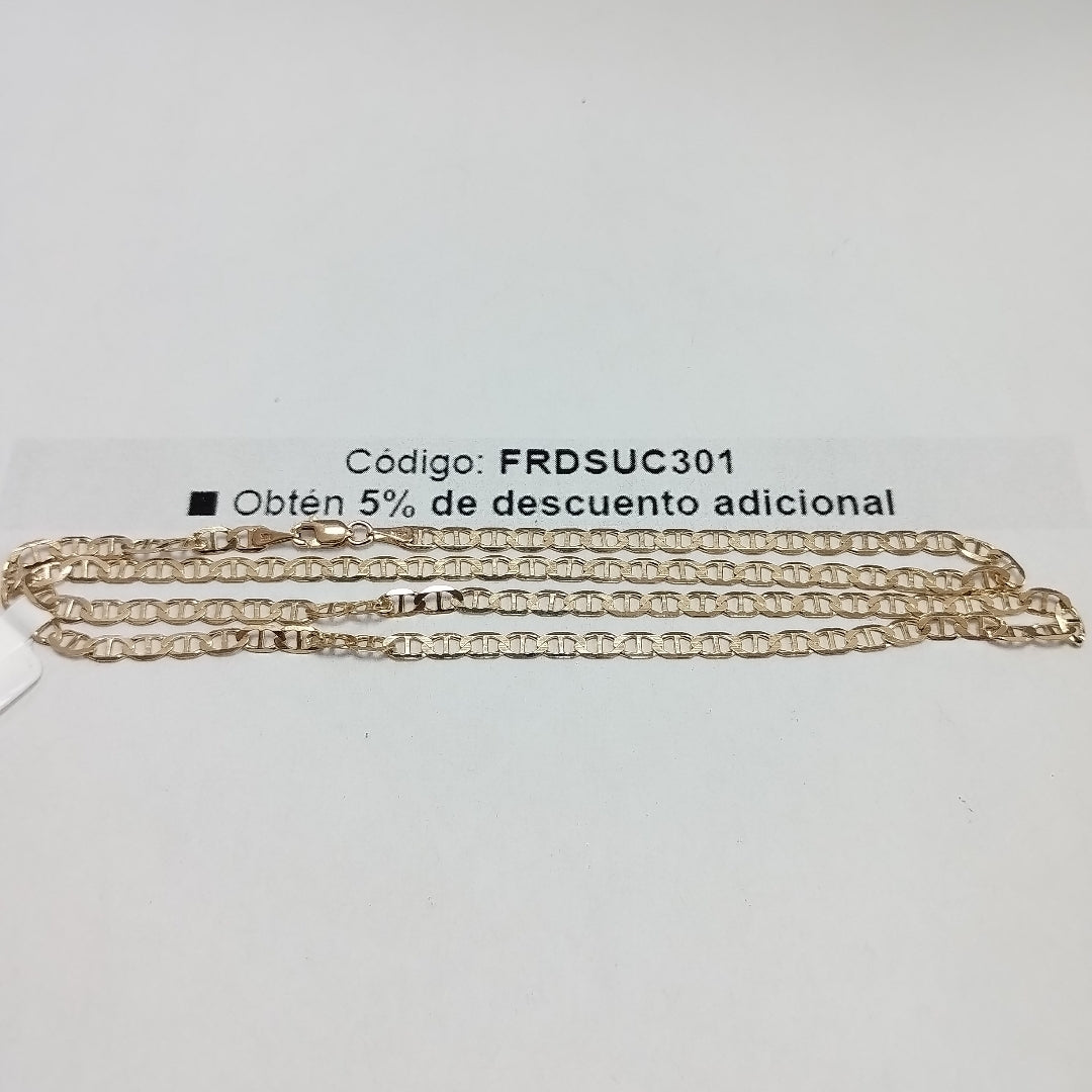 CADENAS TEJIDO MARINERA ORO 14K 55 CM 7.9 GR (NUEVO)