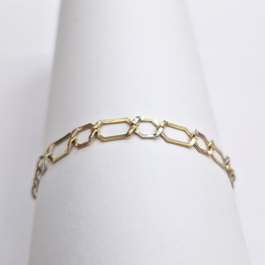 PULSERA ORO,ORO COMBINADO 14 K 5,60 GRMS (SEMINUEVO)