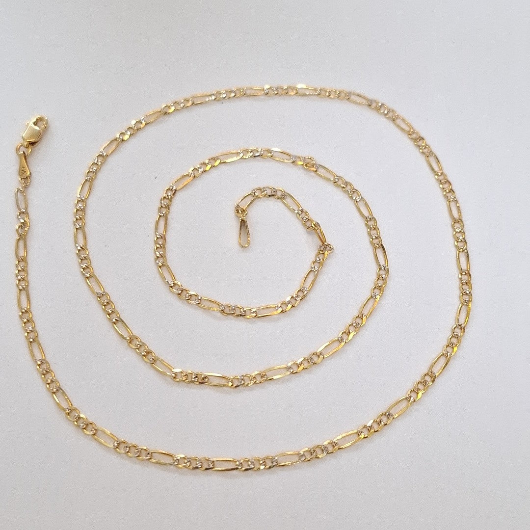 CADENAS TEJIDO 3X1 ORO 14K 55 CM 4.9 GR (NUEVO)