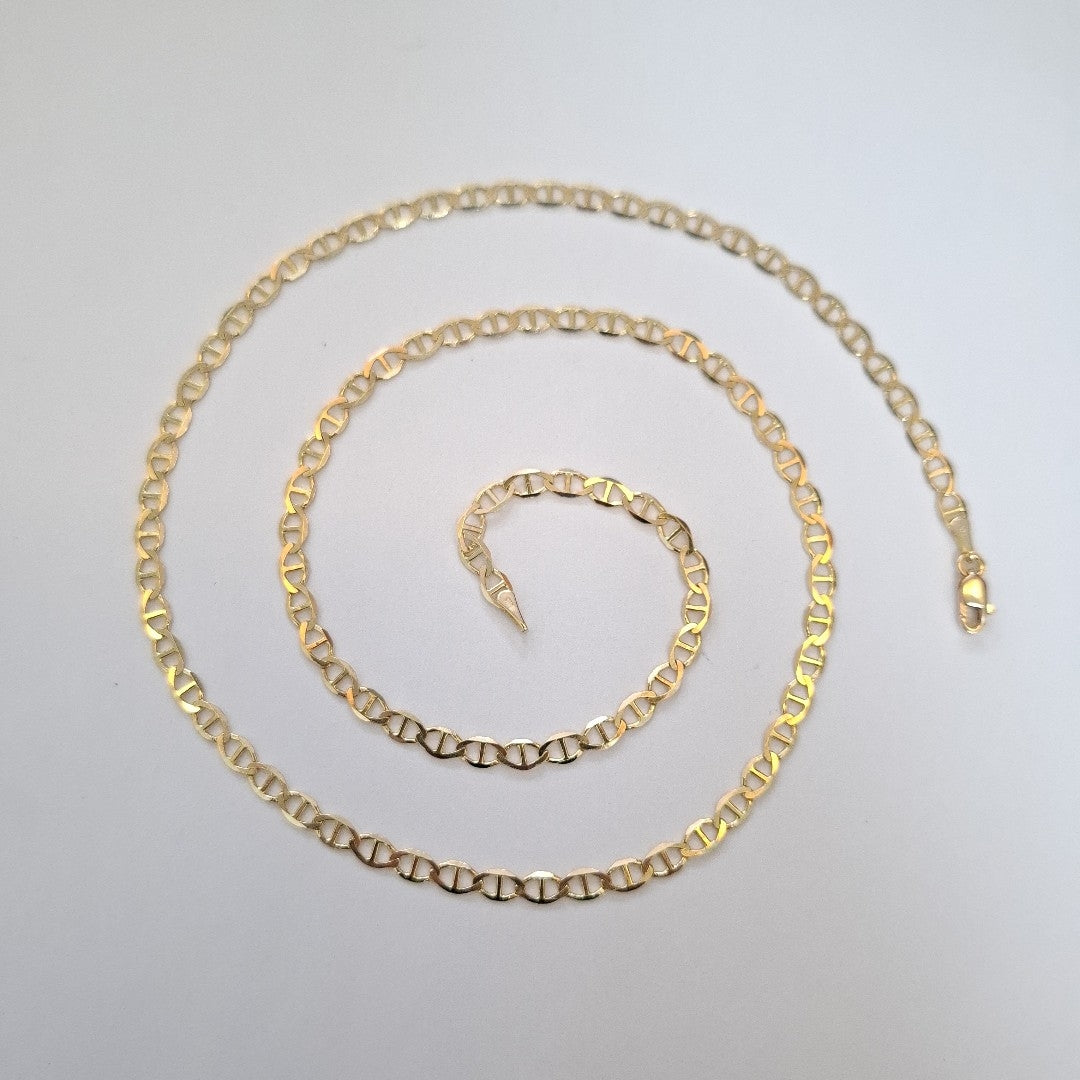 CADENAS TEJIDO MARINERA ORO 14K 55 CM 7.9 GR (NUEVO)