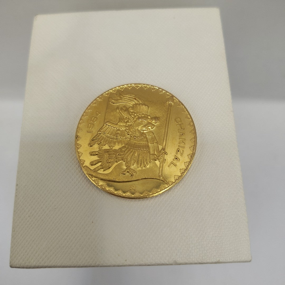 MEDALLA CONMEMORATIVA ORO 18 K 41.4 GRMS (SEMINUEVO)