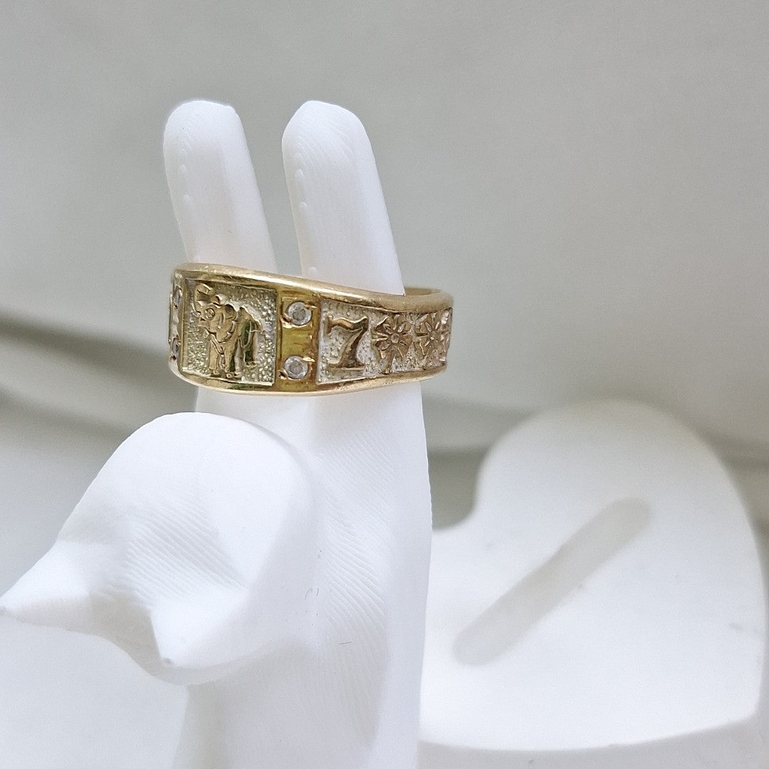 ARGOLLA DE LA SUERTE ORO 14 K 4.4 GRMS (SEMINUEVO)