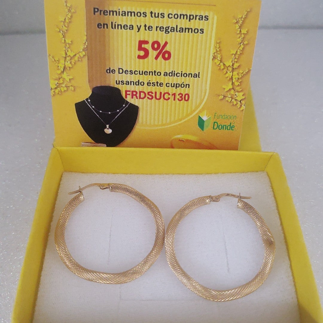 ARRACADAS PAR ORO 14 K 3.5 GRMS (SEMINUEVO)