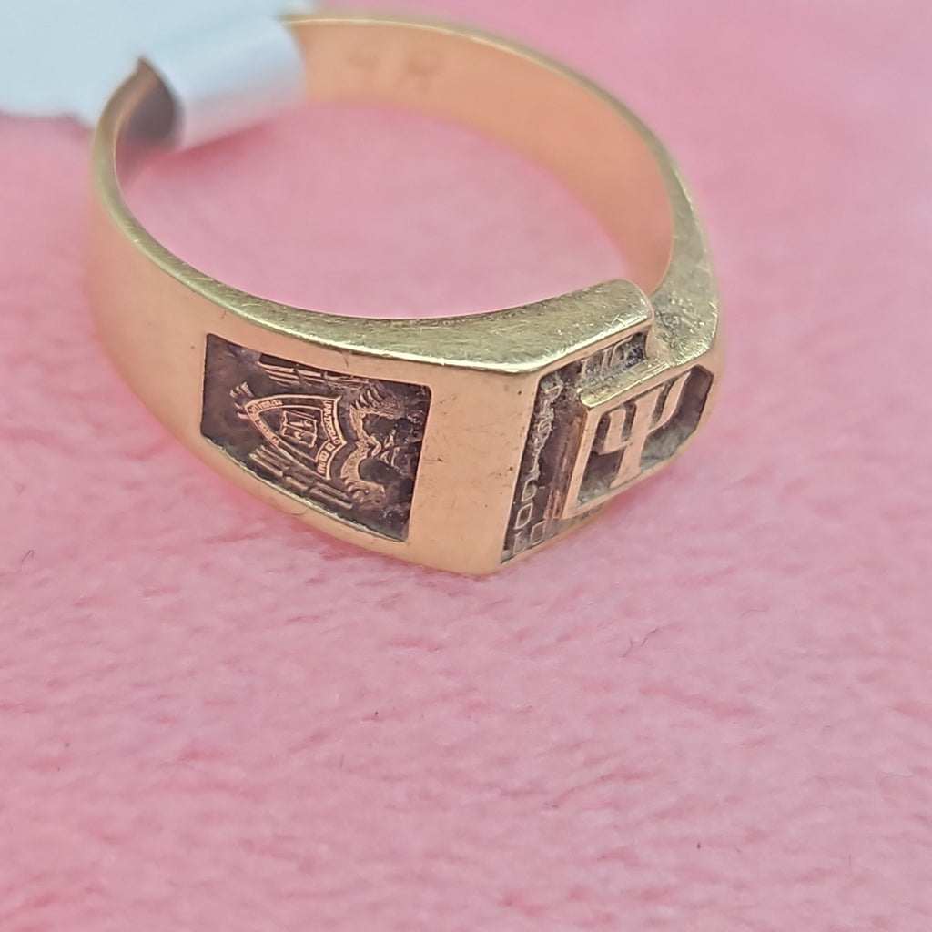 ANILLO DE GRADUACIÓN ORO 14 K 4,90 GRMS (SEMINUEVO)