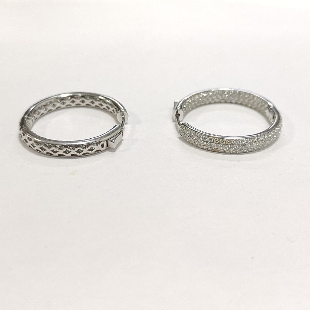 ARRACADAS PAR ORO, ORO BLANCO 18 K 12.7 GRMS (SEMINUEVO)