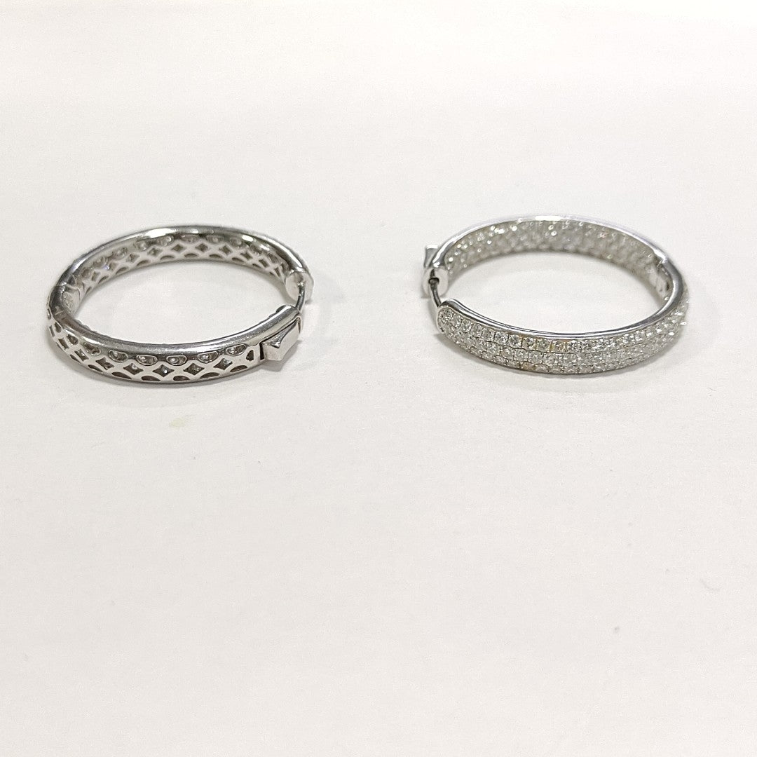 ARRACADAS PAR ORO, ORO BLANCO 18 K 12.7 GRMS (SEMINUEVO)